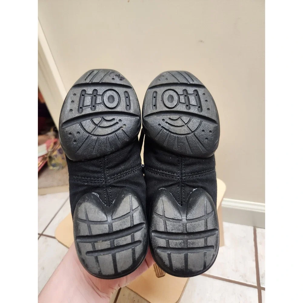 Capezio DS03 Dansneaker Black Canvas Split Sole‎ Jazz Dance Shoes Kids Size 13.5